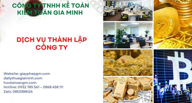 Đăng ký thành lập công ty vàng bạc tại Quận Bình Tân 