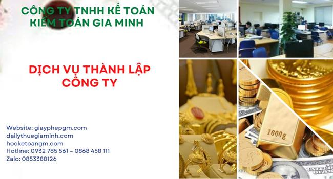 Đăng ký thành lập công ty vàng bạc tại Quận Bình Thạnh