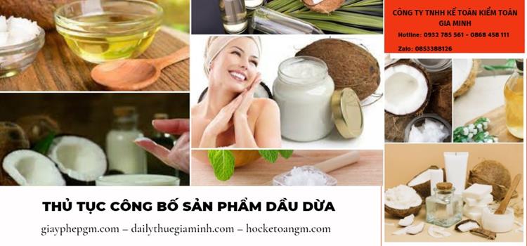 Dịch vụ công bố sản phẩm dầu dừa 