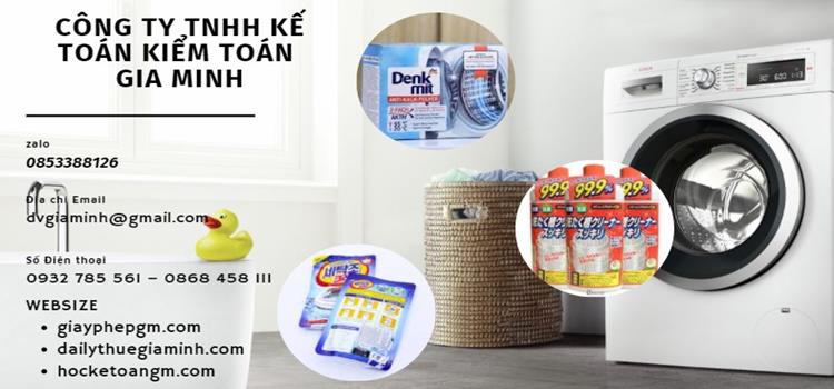Dịch vụ Công bố tiêu chuẩn cơ sở bột tẩy rửa lồng giặt máy giặt nhập khẩu 