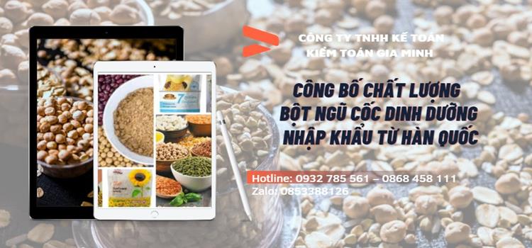 Dịch vụ kiểm nghiệm chất lượng bột ngũ cốc dinh dưỡng nhập khẩu từ Hàn Quốc 