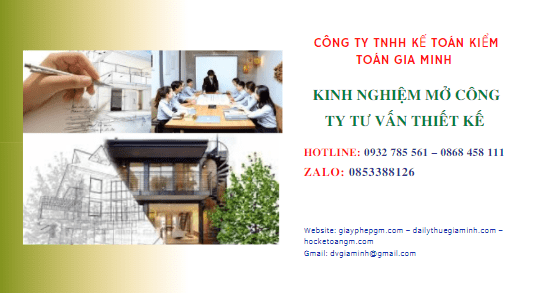 Dịch vụ mở công ty tư vấn thiết kế 