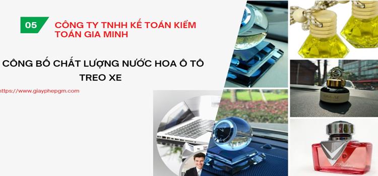 Dịch vụ công bố chất lượng nước hoa ô tô treo xe 
