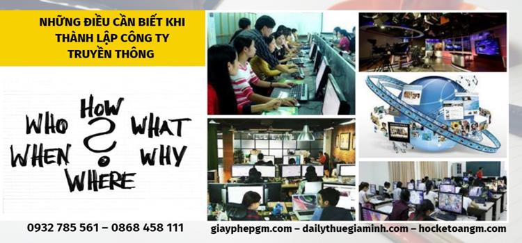 Điều kiện thành lập công ty truyền thông 