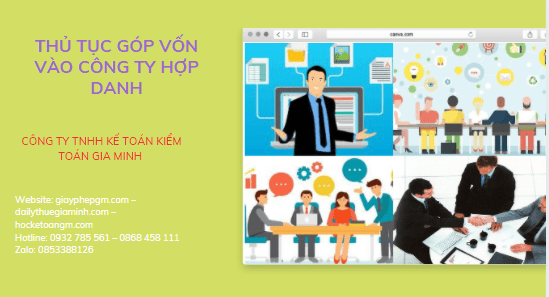 Thủ tục góp vốn vào công ty hợp danh 5 Thủ tục góp vốn vào công ty hợp danh