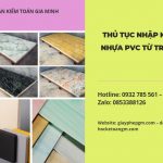 THỦ TỤC NHẬP KHẨU TẤM NHỰA PVC TỪ TRUNG QUỐC 6 Hồ sơ nhập khẩu tấm nhựa pvc từ Trung Quốc