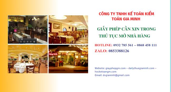 GIẤY PHÉP CẦN XIN TRONG THỦ TỤC MỞ NHÀ HÀNG 4 Kinh nghiệm xin giấy phép kinh doanh nhà hàng