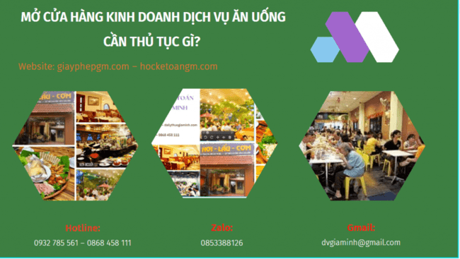 Mở cửa hàng kinh doanh dịch vụ ăn uống 