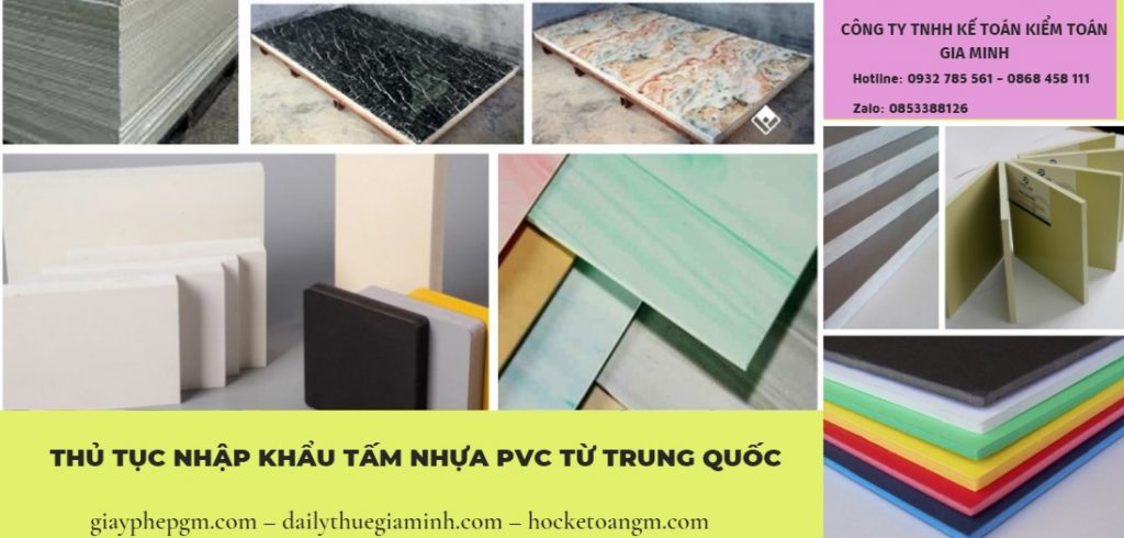 THỦ TỤC NHẬP KHẨU TẤM NHỰA PVC TỪ TRUNG QUỐC 4 Nhập khẩu tấm nhựa pvc từ Trung Quốc