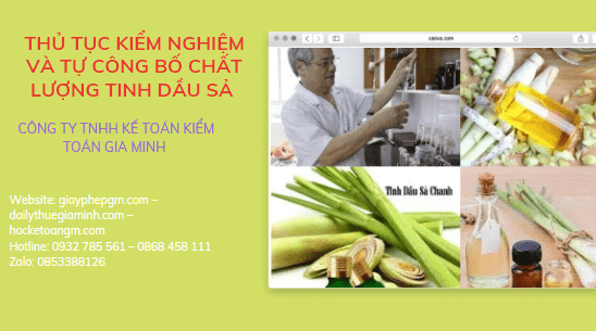 Quy trình kiểm nghiệm tinh dầu sả và tự công bố sản phẩm