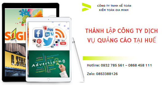 Thành lập doanh nghiệp dịch vụ quảng cáo tại Huế
