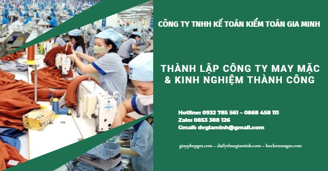 Thành lập công ty may mặc – kinh nghiệm thành công 