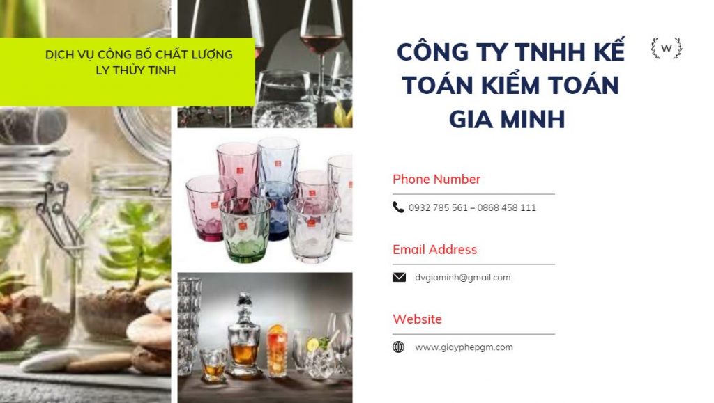 Dịch vụ công bố chất lượng ly thủy tinh 6 Thủ tục công bố chất lượng ly thủy tinh