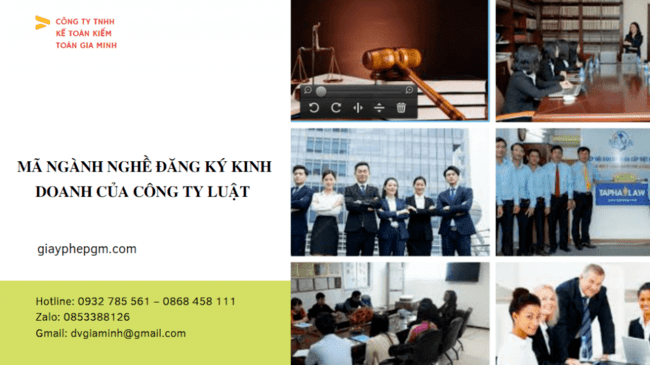 MÃ NGÀNH NGHỀ ĐĂNG KÝ KINH DOANH CỦA CÔNG TY LUẬT 1 Thủ tục đăng ký kinh doanh công ty Luật