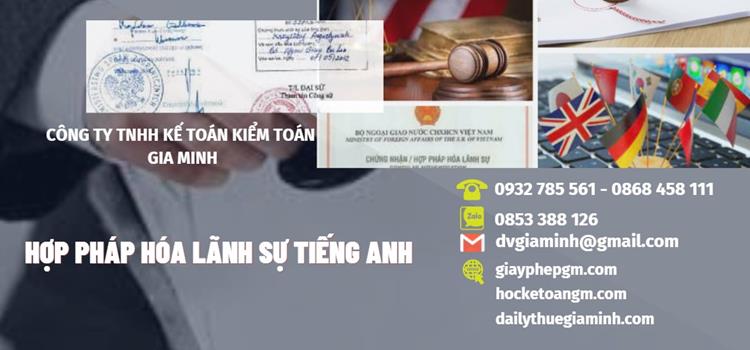 Thủ tục hợp pháp hóa lãnh sự tiếng anh 