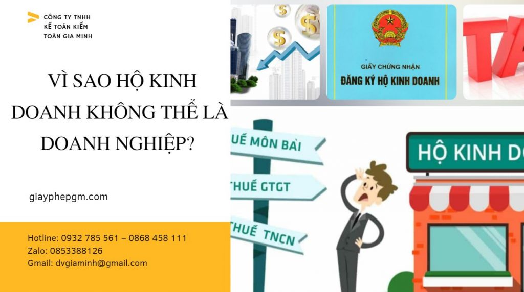 VÌ SAO HỘ KINH DOANH KHÔNG THỂ LÀ DOANH NGHIỆP? 4 Thủ tục mở hộ kinh doanh