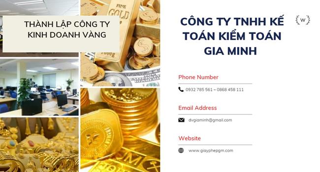 Thủ tục thành lập công ty vàng bạc tại Huyện Đan Phượng