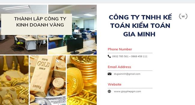 Thủ tục thành lập công ty vàng bạc tại Huyện Phú Xuyên 