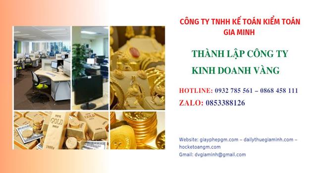 Thủ tục thành lập công ty vàng bạc tại Quận Thủ Đức 