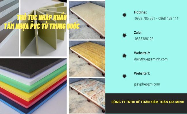 THỦ TỤC NHẬP KHẨU TẤM NHỰA PVC TỪ TRUNG QUỐC 5 Thủ tục vận chuyển tấm nhựa pcv nhập khẩu từ Trung Quốc