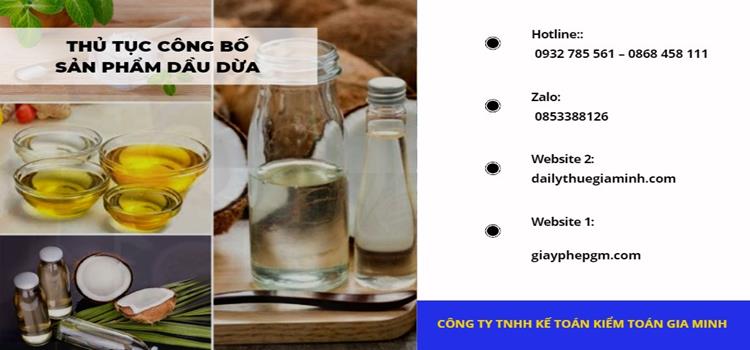 Tư vấn Thủ tục công bố sản phẩm dầu dừa 