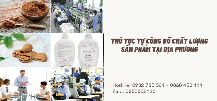 Tư vấn thủ tục tự công bố chất lượng sản phẩm tại địa phương 