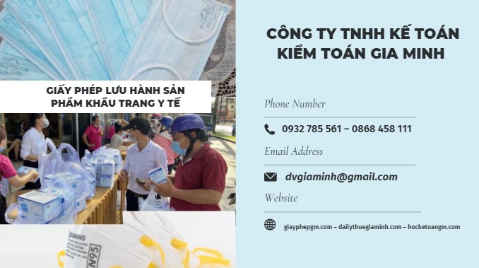GIẤY PHÉP LƯU HÀNH SẢN PHẨM KHẨU TRANG Y TẾ 4 Xin giấy phép lưu hành sản phẩm khẩu trang y tế