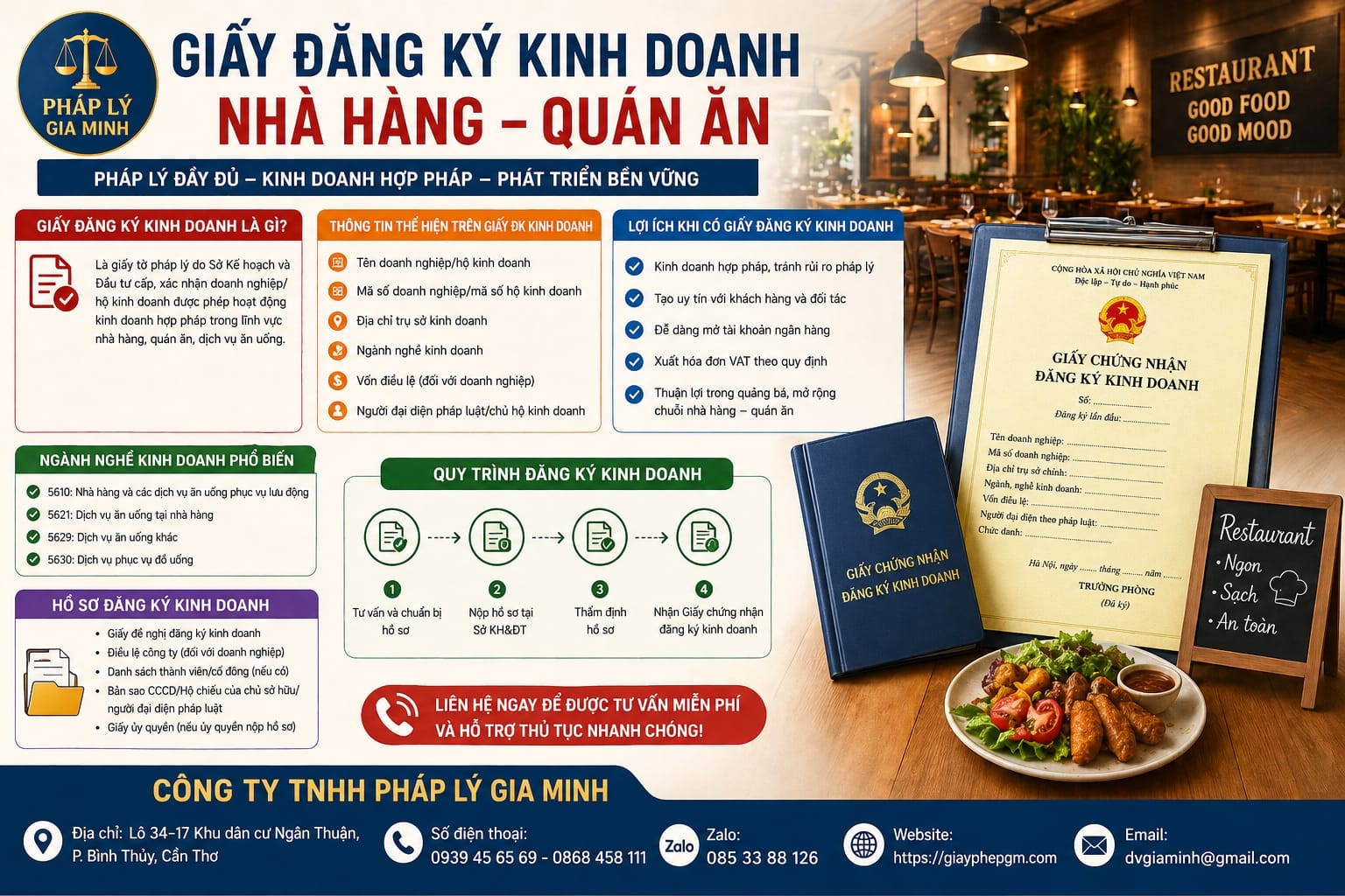 Hồ sơ đăng ký công ty kinh doanh nhà hàng