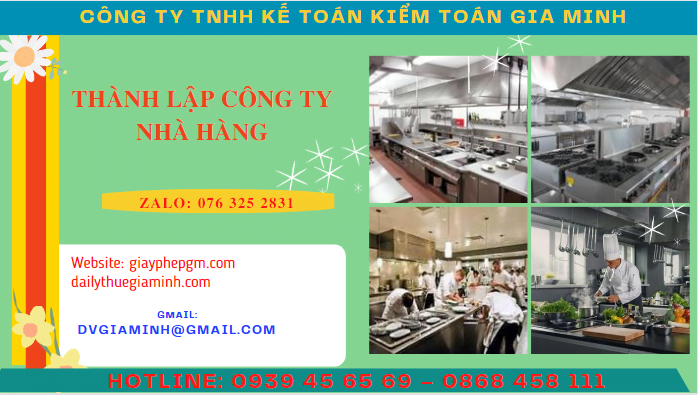 Quy trình thành lập công ty kinh doanh nhà hàng năm 2023 Lâm Đồng
