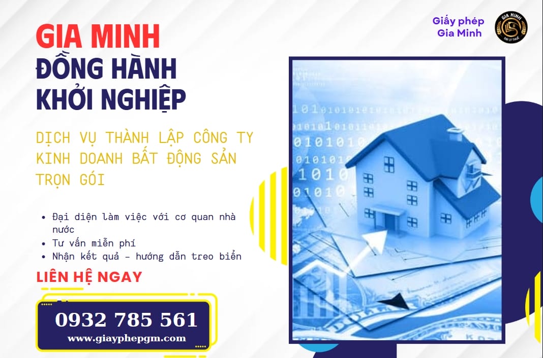 Bảng giá thành lập doanh nghiệp bất động sản tại Thừa Thiên Huế