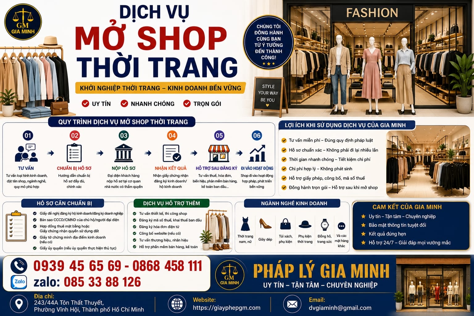 Dịch vụ mở shop thời trang