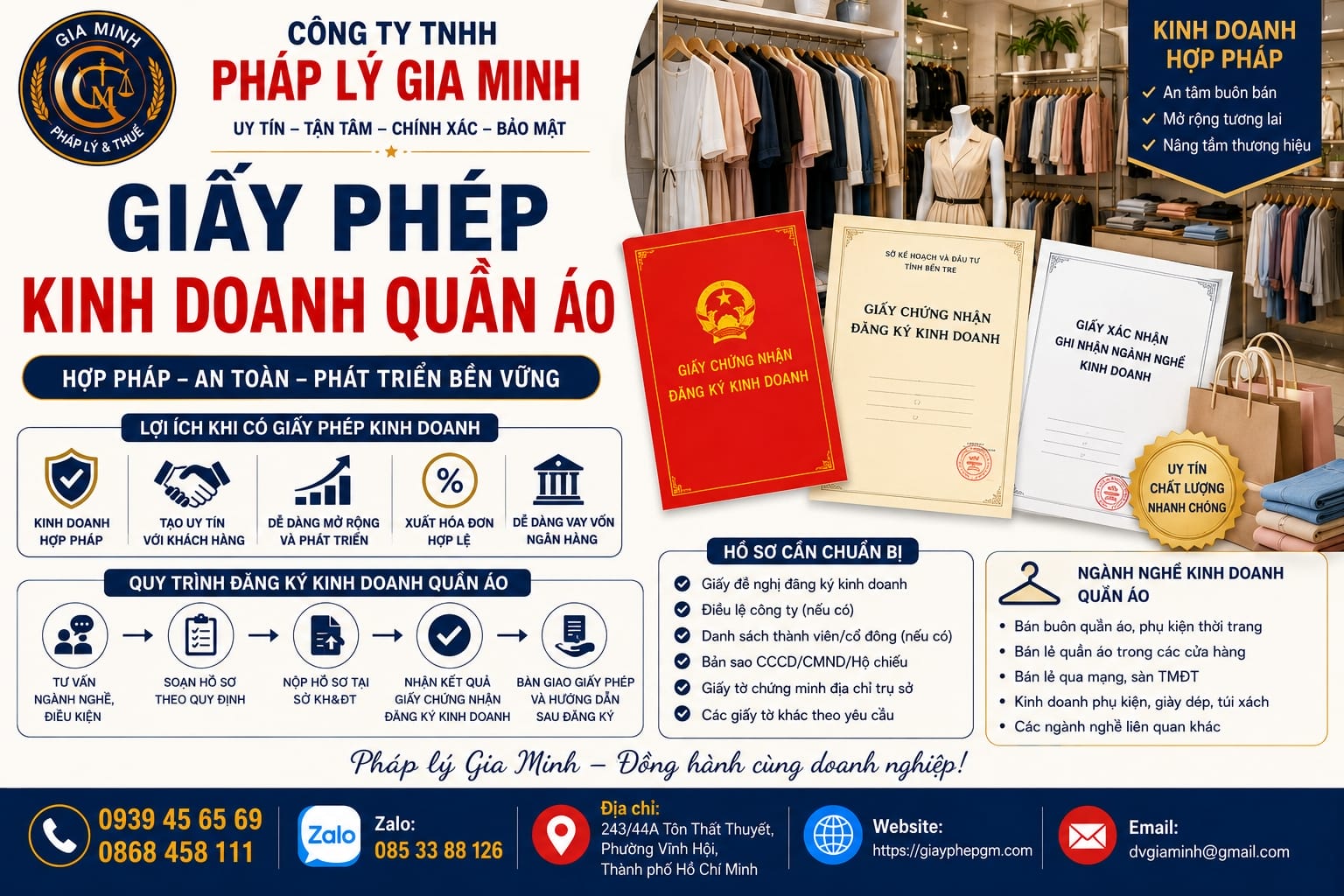Giấy phép kinh doanh quần áo