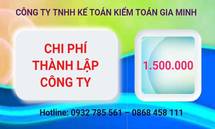 Bảng giá thành lập công ty cổ phần tại Bắc Giang