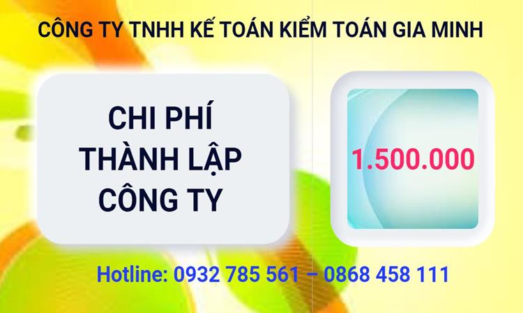 Bảng giá thành lập công ty cổ phần tại Bạc Liêu