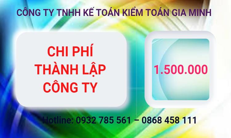 Bảng giá thành lập công ty cổ phần tại Bình Dương