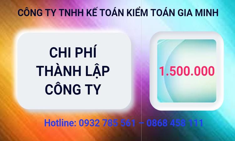 Bảng giá thành lập công ty cổ phần tại Bình Phước