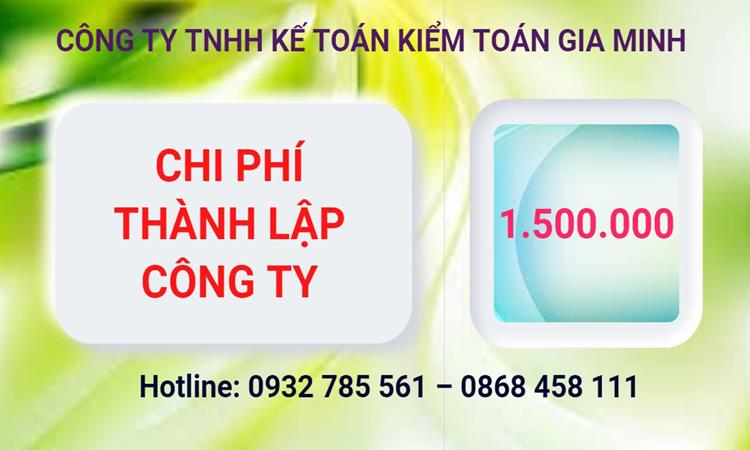 Bảng giá thành lập công ty cổ phần tại Huyện Ba Vì