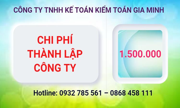 Bảng giá thành lập công ty cổ phần tại Huyện Cần Giờ