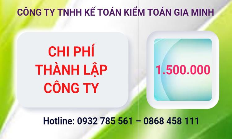 Bảng giá thành lập công ty cổ phần tại Huyện Thới Lai