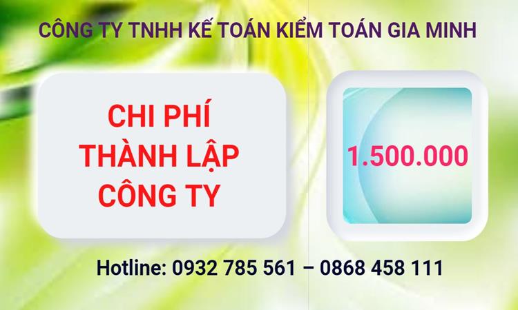 Bảng giá thành lập công ty cổ phần tại Quận 6