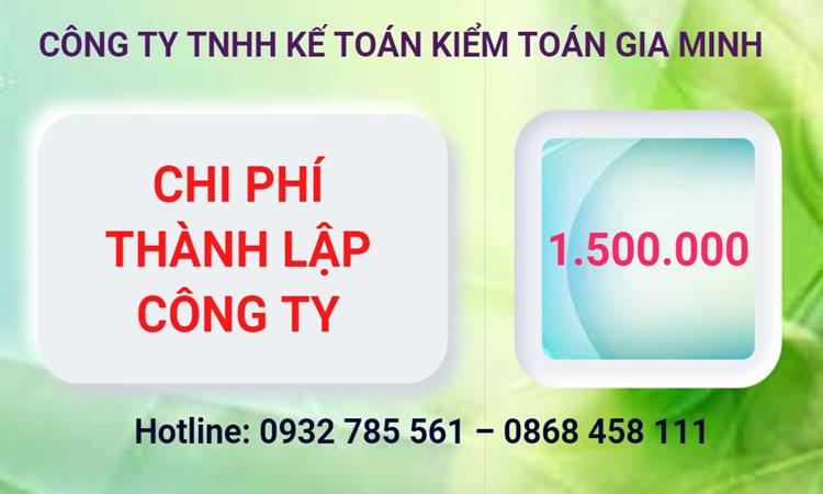 Bảng giá thành lập công ty cổ phần tại Quận 9