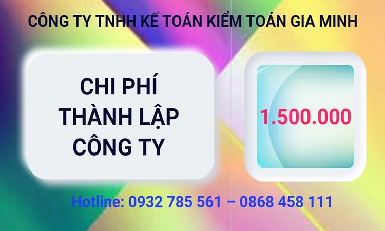 Bảng giá thành lập công ty cổ phần tại Quận Tân Phú