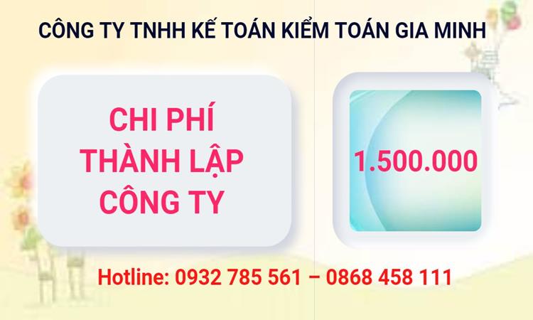 Bảng giá thành lập công ty cổ phần tại Thanh Hóa