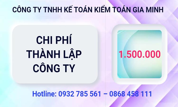 Bảng giá thành lập công ty cổ phần tại Thị xã Duy Tiên