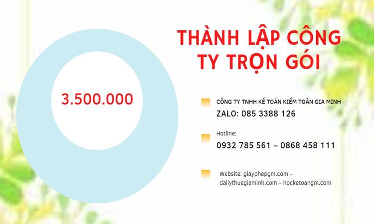 Bảng giá thành lập doanh nghiệp công ty tại Huyện Văn Giang
