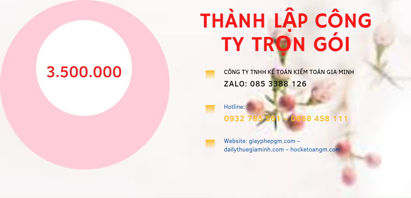 Bảng giá thành lập công ty quảng cáo tại Nam Định