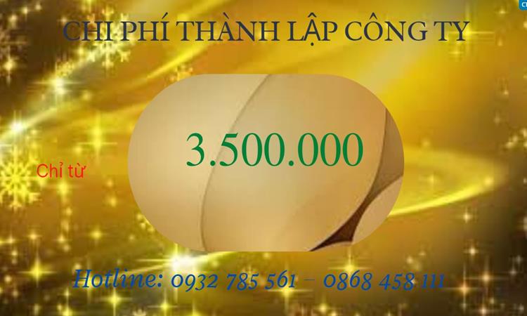 Bảng giá thành lập doanh nghiệp in ấn tại TP Hồ Chí Minh