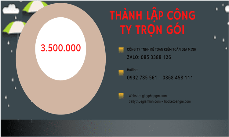 Bảng giá thành lập doanh nghiệp ở Bắc Giang