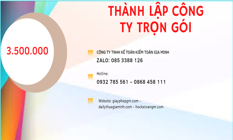 Bảng giá thành lập doanh nghiệp ở Gia Lai