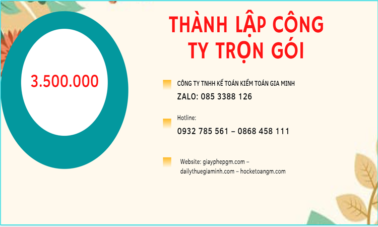 Bảng giá thành lập doanh nghiệp ở Huyện Cần Giờ 